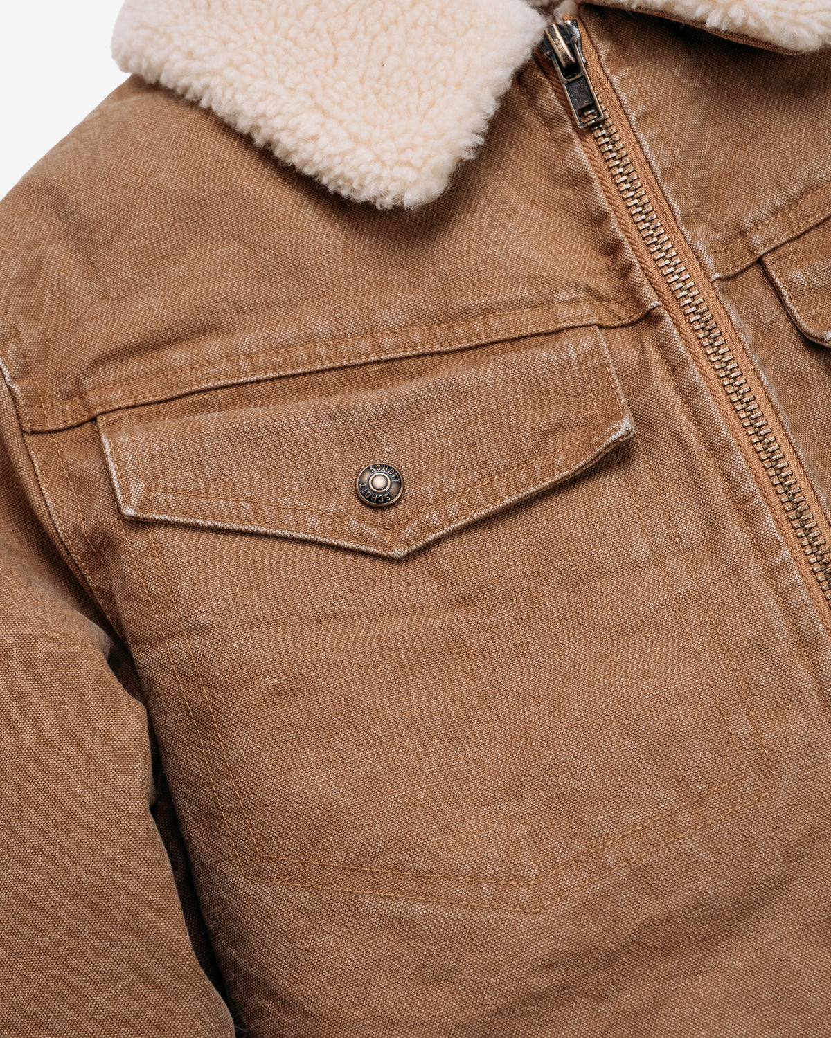8624 Cotton Canvas Mechanic's Jacket-Tobacco