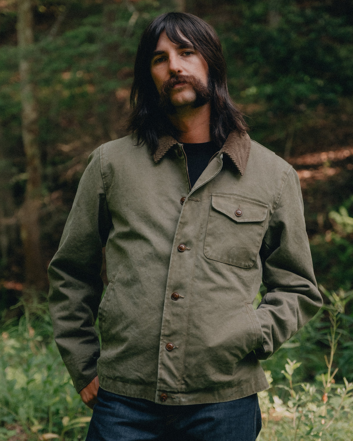 8625 Cotton Canvas Deck Jacket-Olive