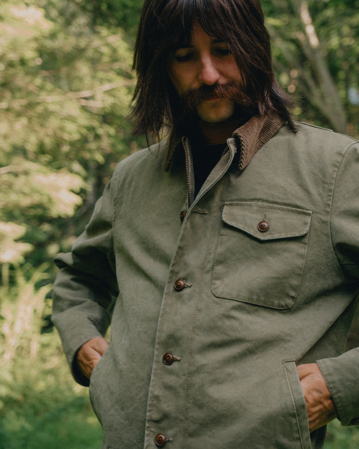 8625 Cotton Canvas Deck Jacket-Olive