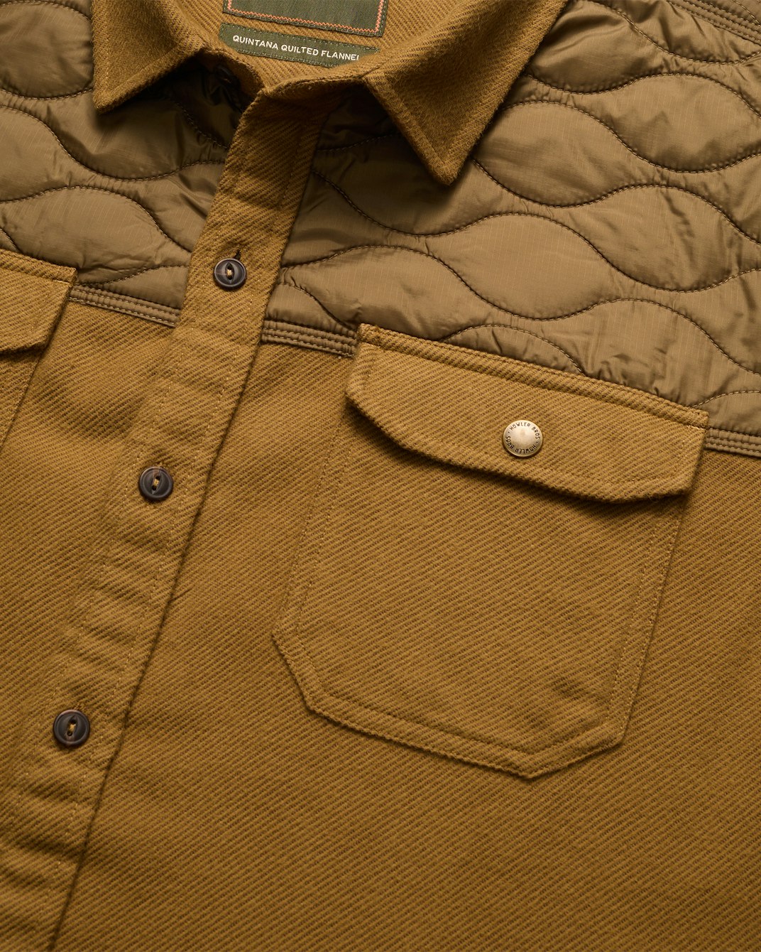 Quintana Quilted Flannel - Teak