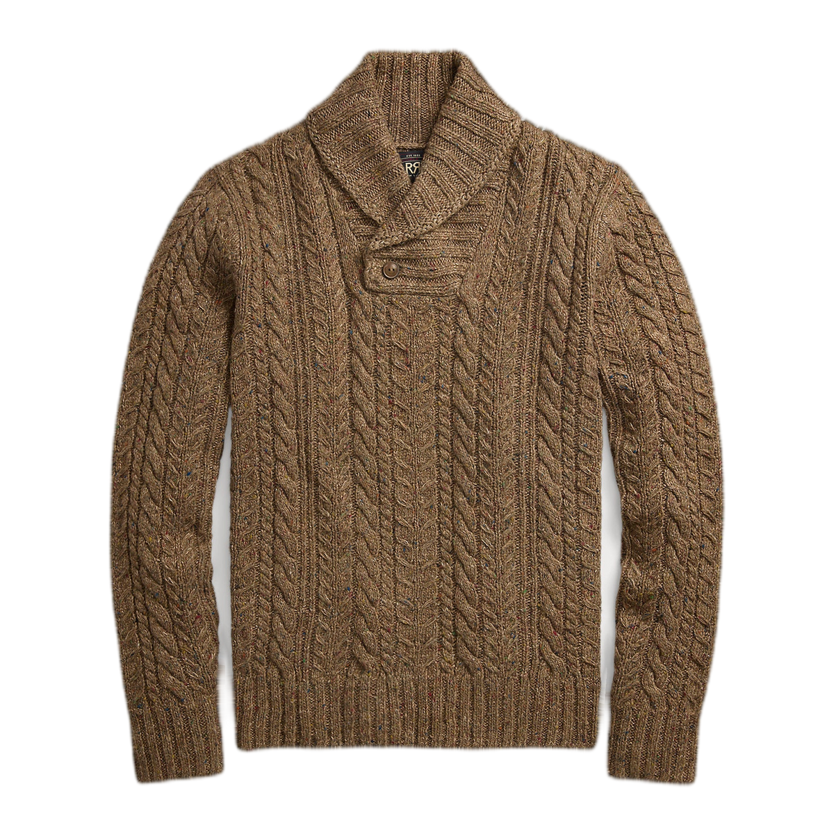 RRL Aran-Knit Shawl-Collar Sweater