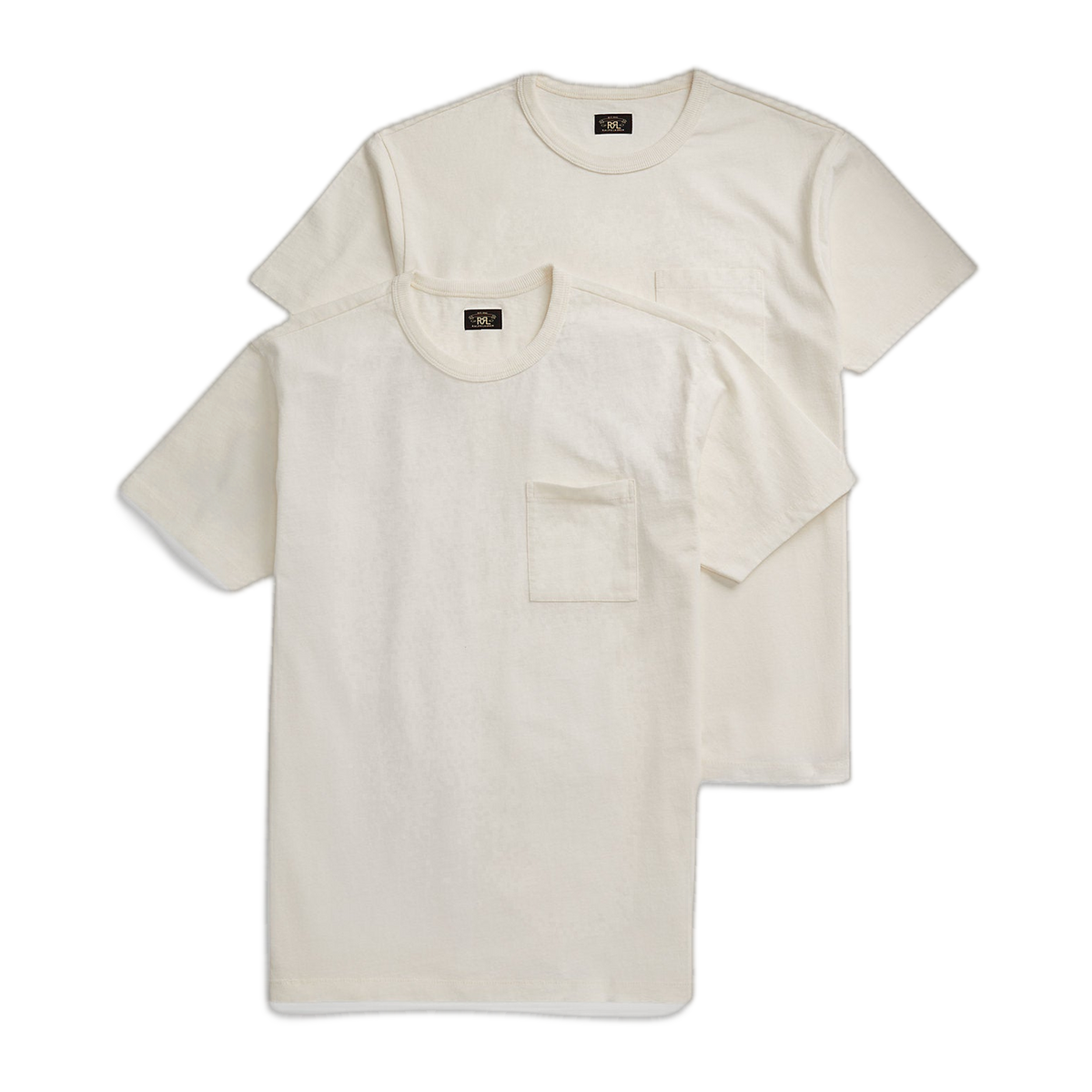 RRL Garment-Dyed Pocket T-Shirt 2-Pack - White