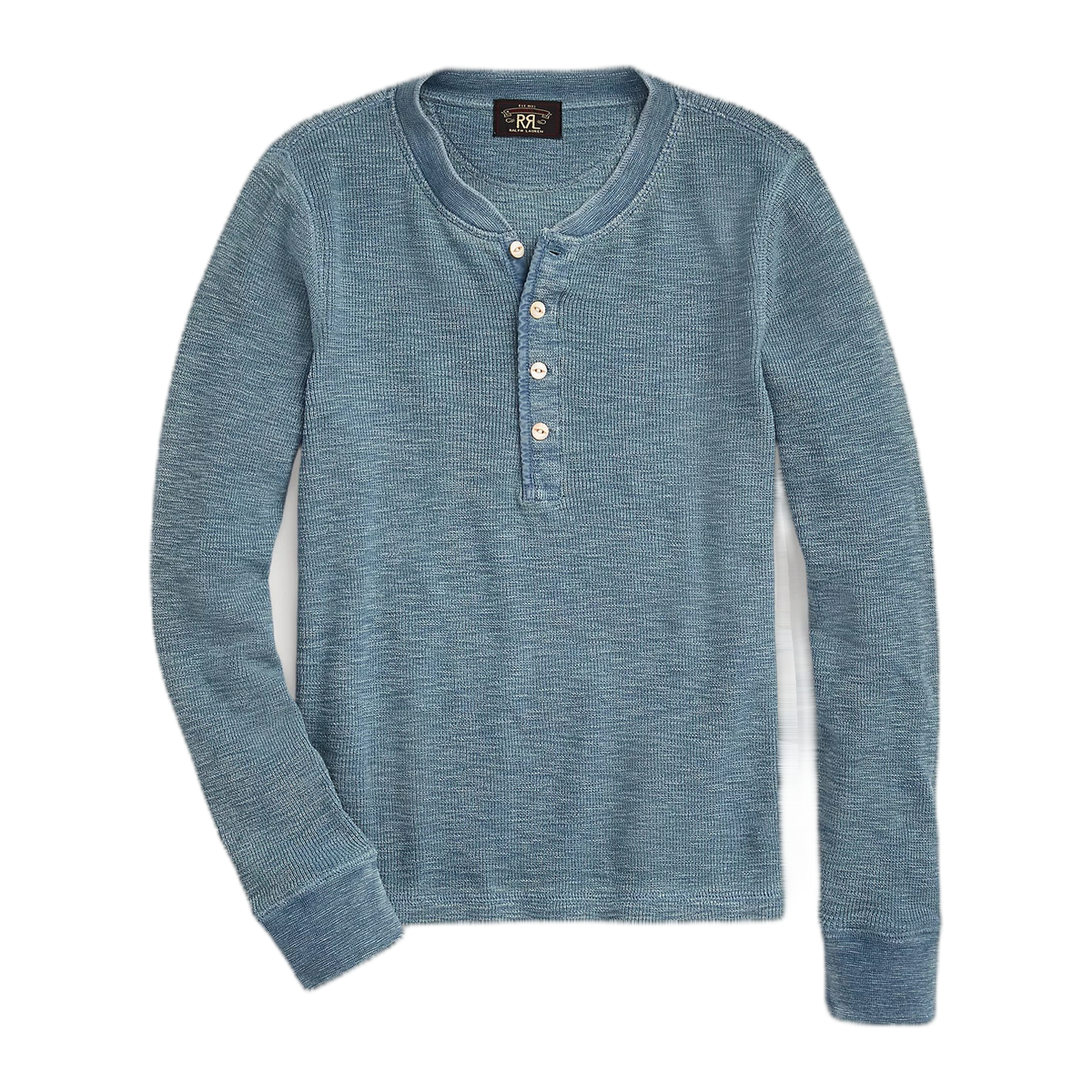 RRL Stretch-Cotton Waffle Henley - Women