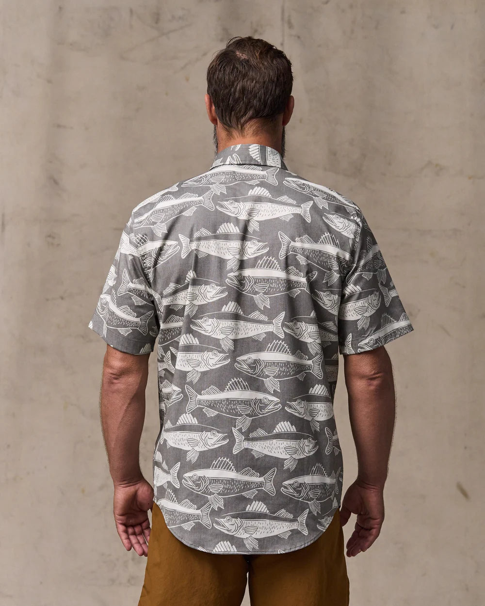 Twin Lakes Short Sleeve Sport Shirt - Beluga / Print