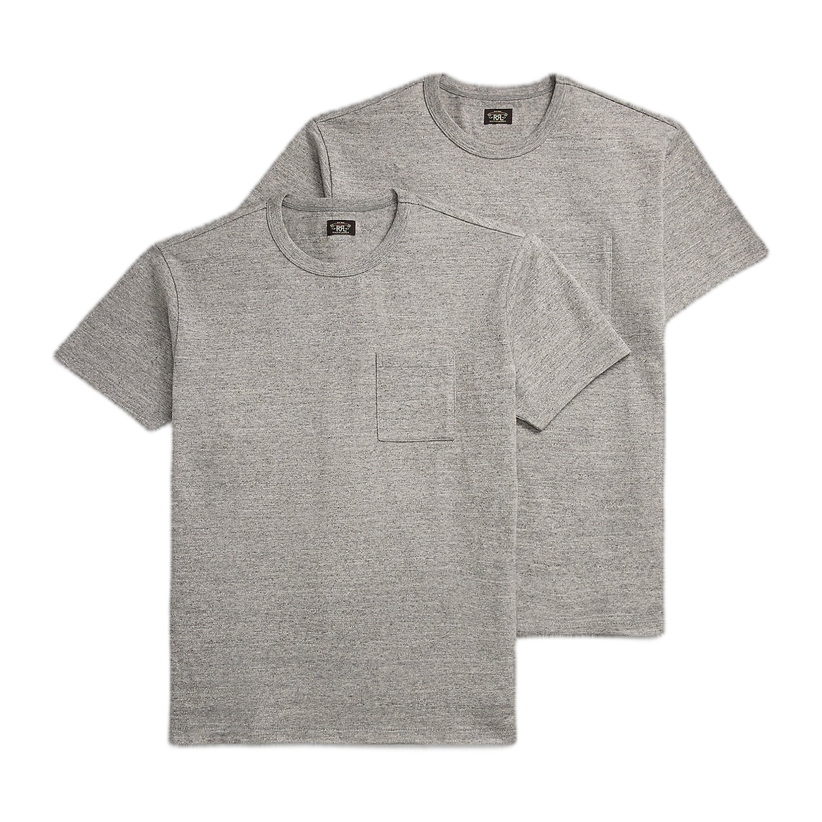 RRL Garment-Dyed Pocket T-Shirt 2-Pack - Grey-Heather