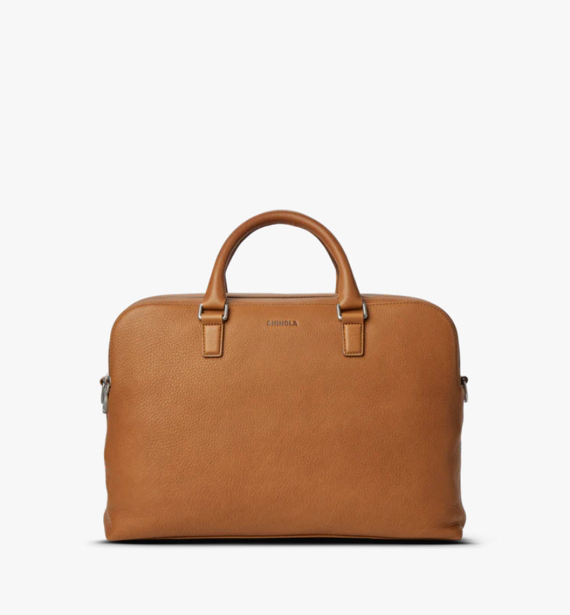 Double Zip Briefcase-Tan