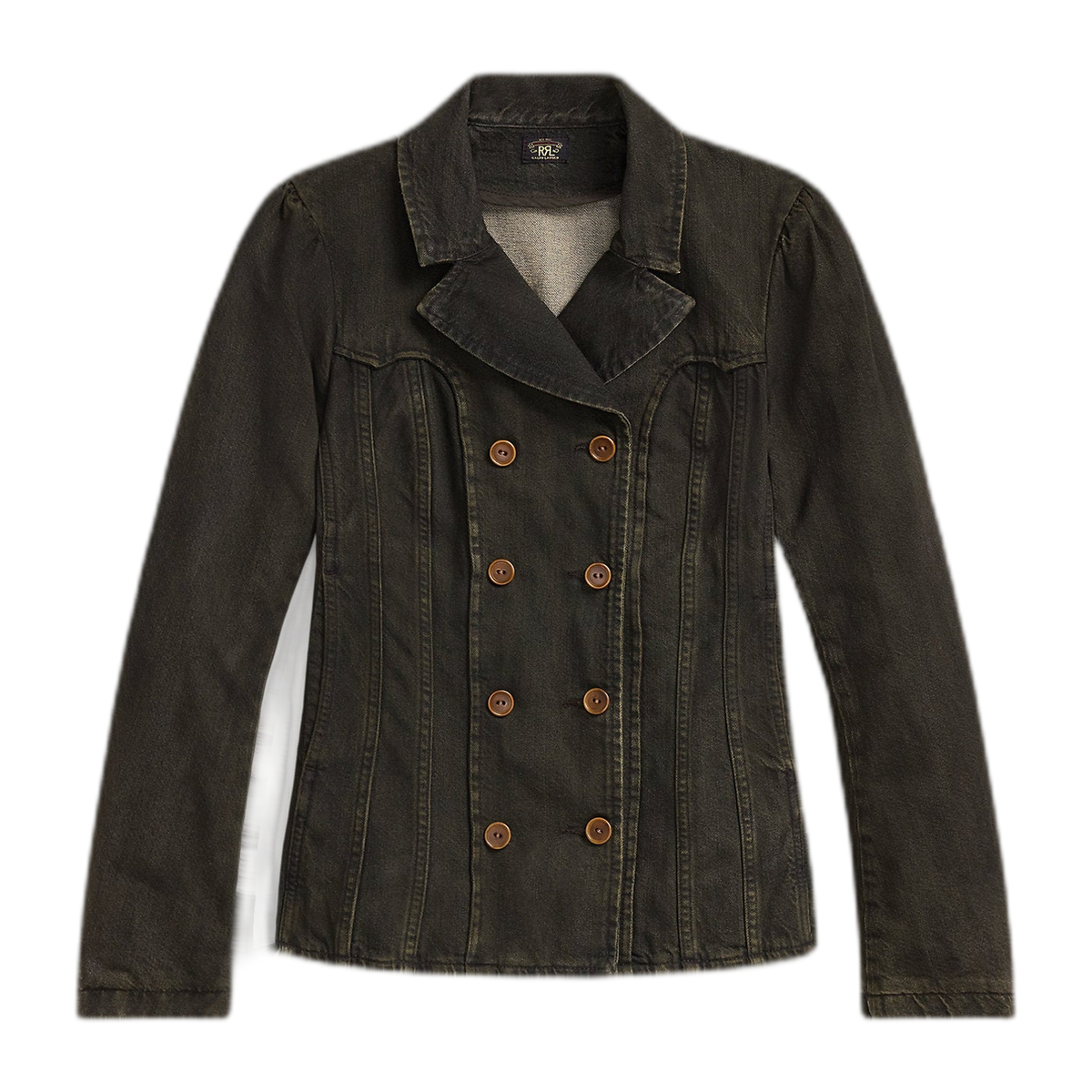RRL Double-Breasted Black Denim Jacket