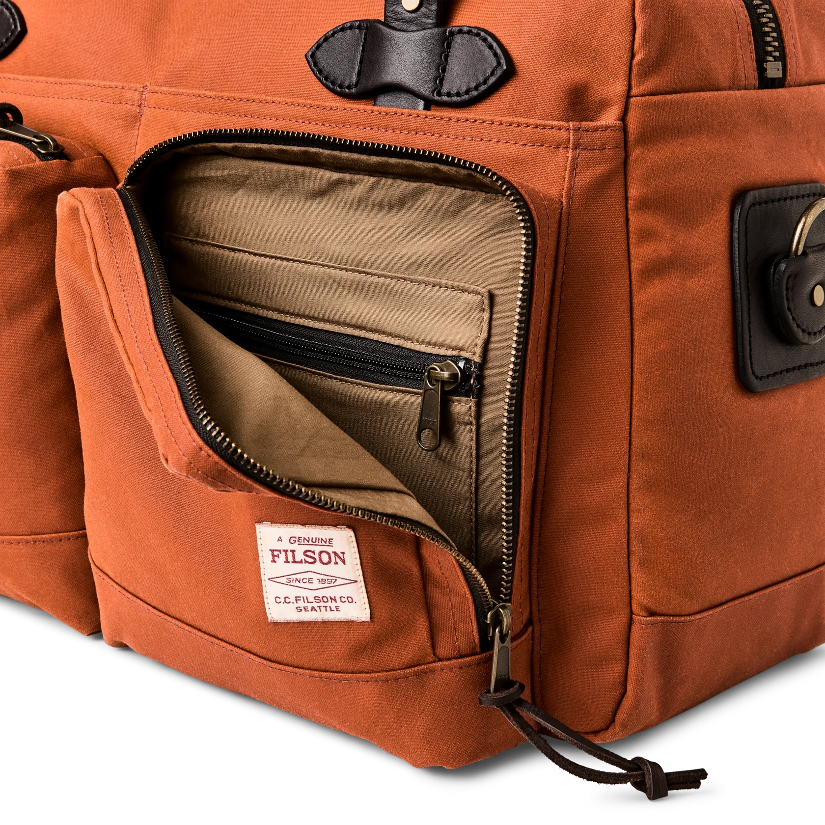 48 HOUR TIN CLOTH DUFFLE BAG - RUST
