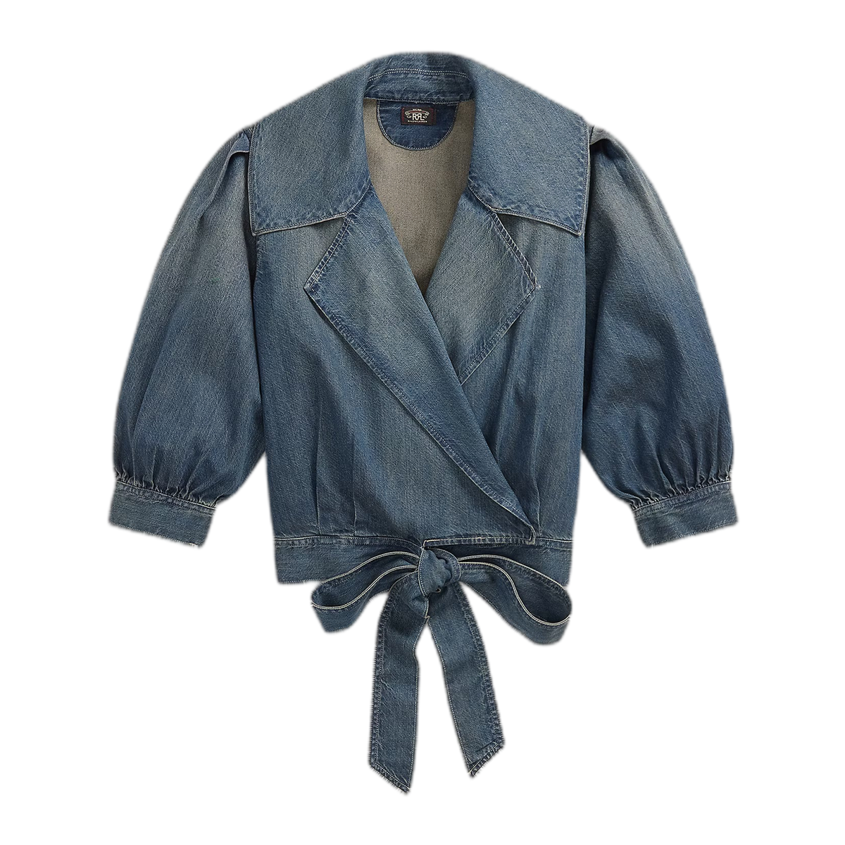 RRL Indigo Denim Wrap Blouse
