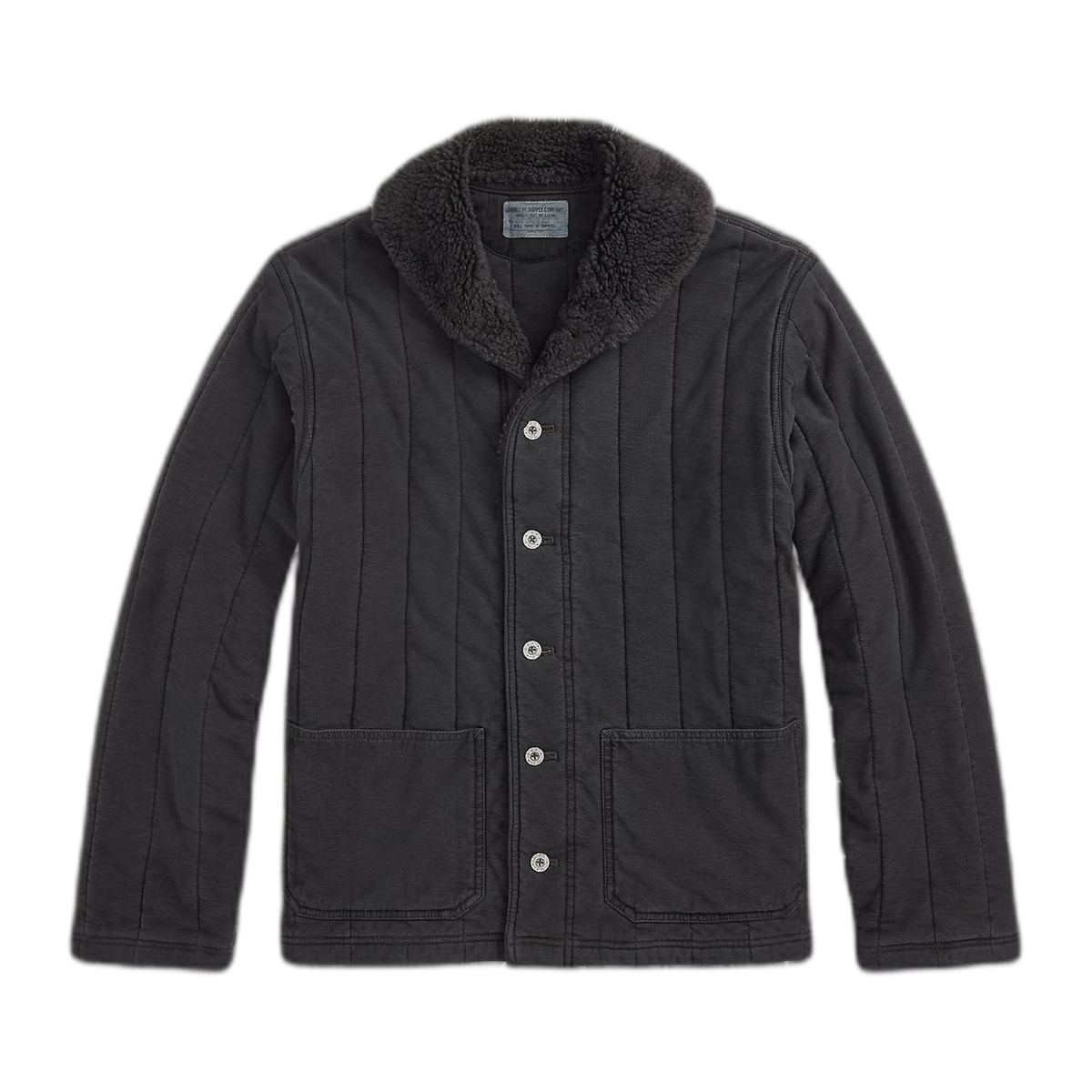 RRL Fleece-Collar Quilted Jersey Jacket