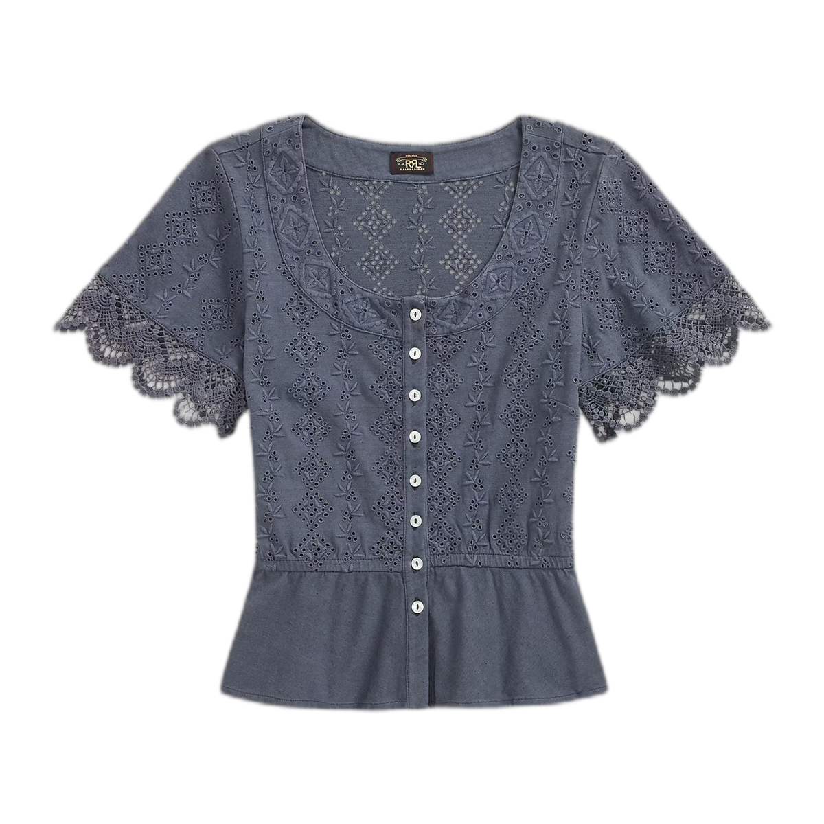 RRL Embroidered Cotton-Linen Jersey Top