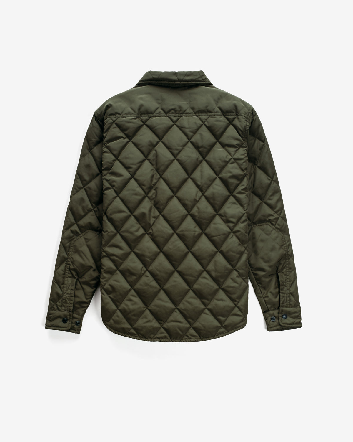 9122D Down Filled Quilted Shirt Jacket-Olive