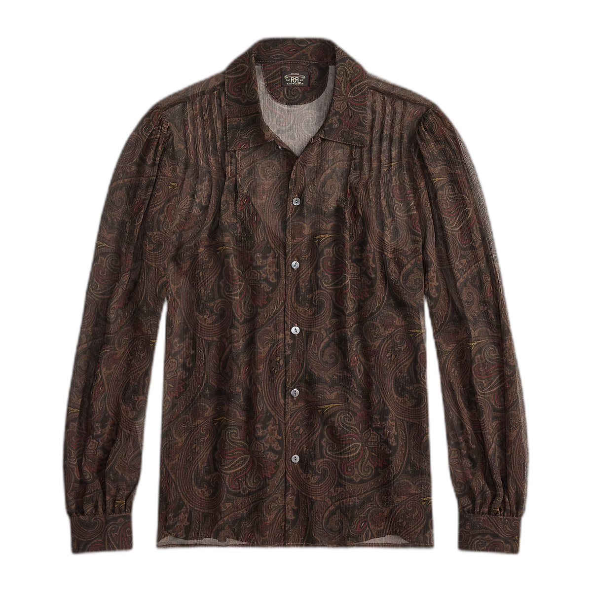 RRL Paisley Silk Tie-Back Blouse
