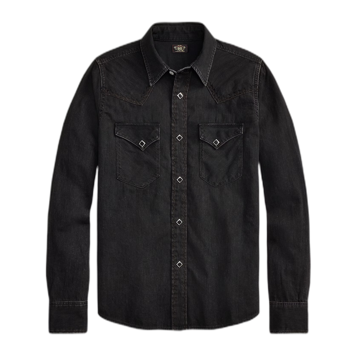 RRL Embroidered Denim Western Shirt