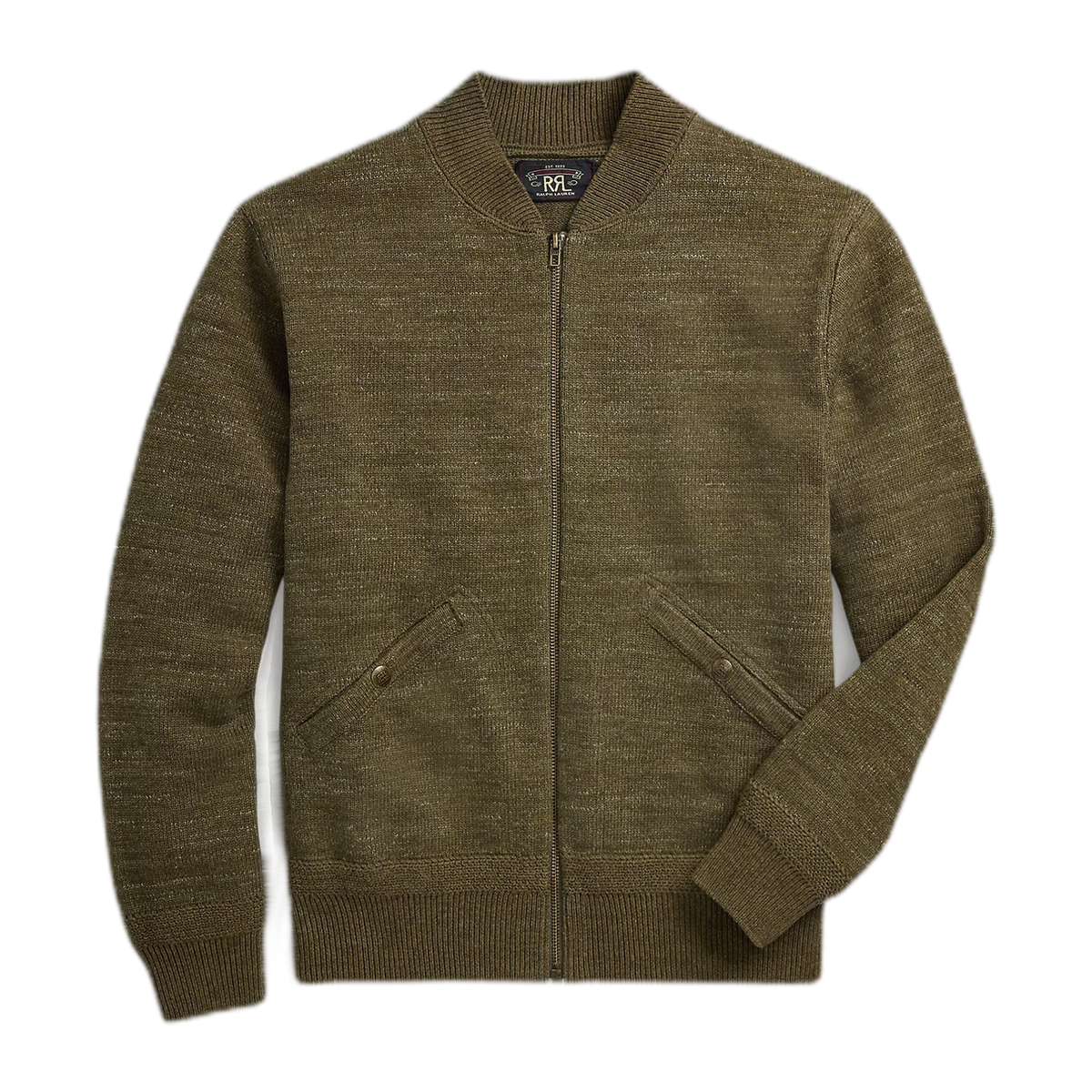 RRL Cotton-Wool Full-Zip Sweater