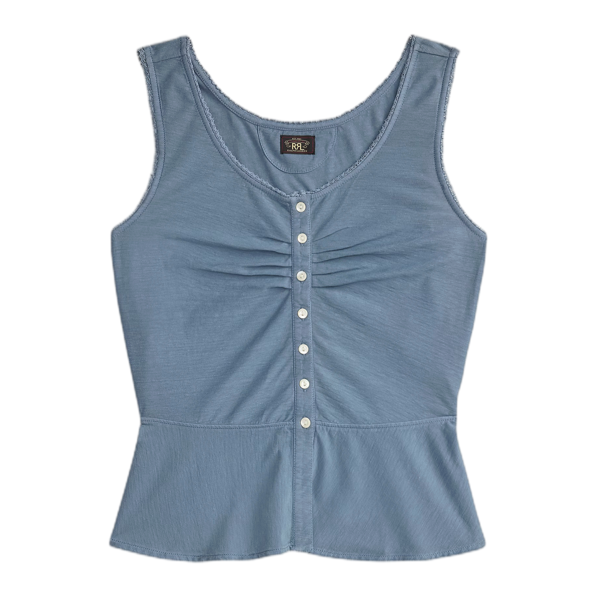 RRL Cotton-Linen Jersey Camisole - Antique Blue