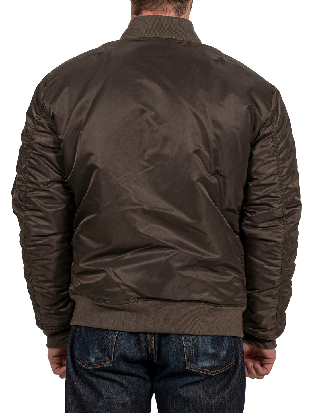 Men's Nylon Flight Jacket - Brown