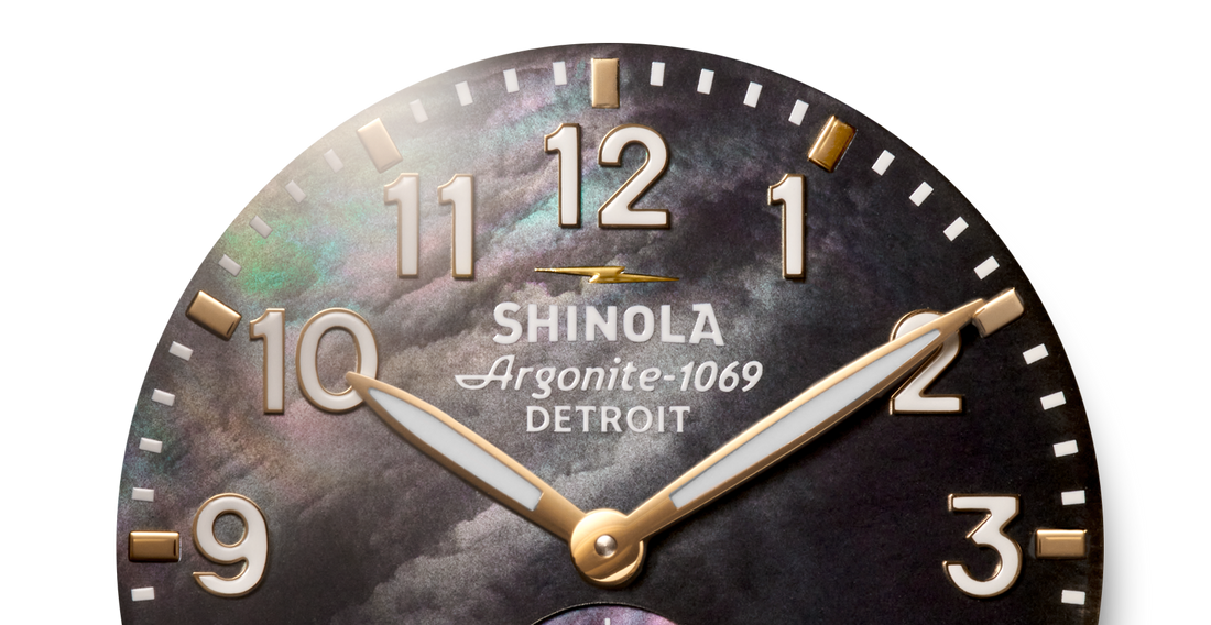Runwell Watch 41mm-Black Mother of Pearl