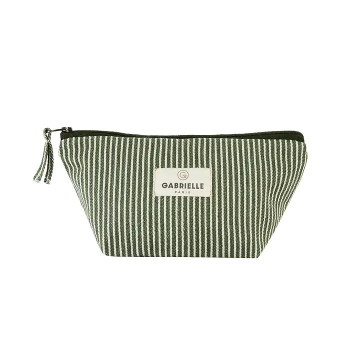 Quartz Stripes Cotton Beauty Pouch