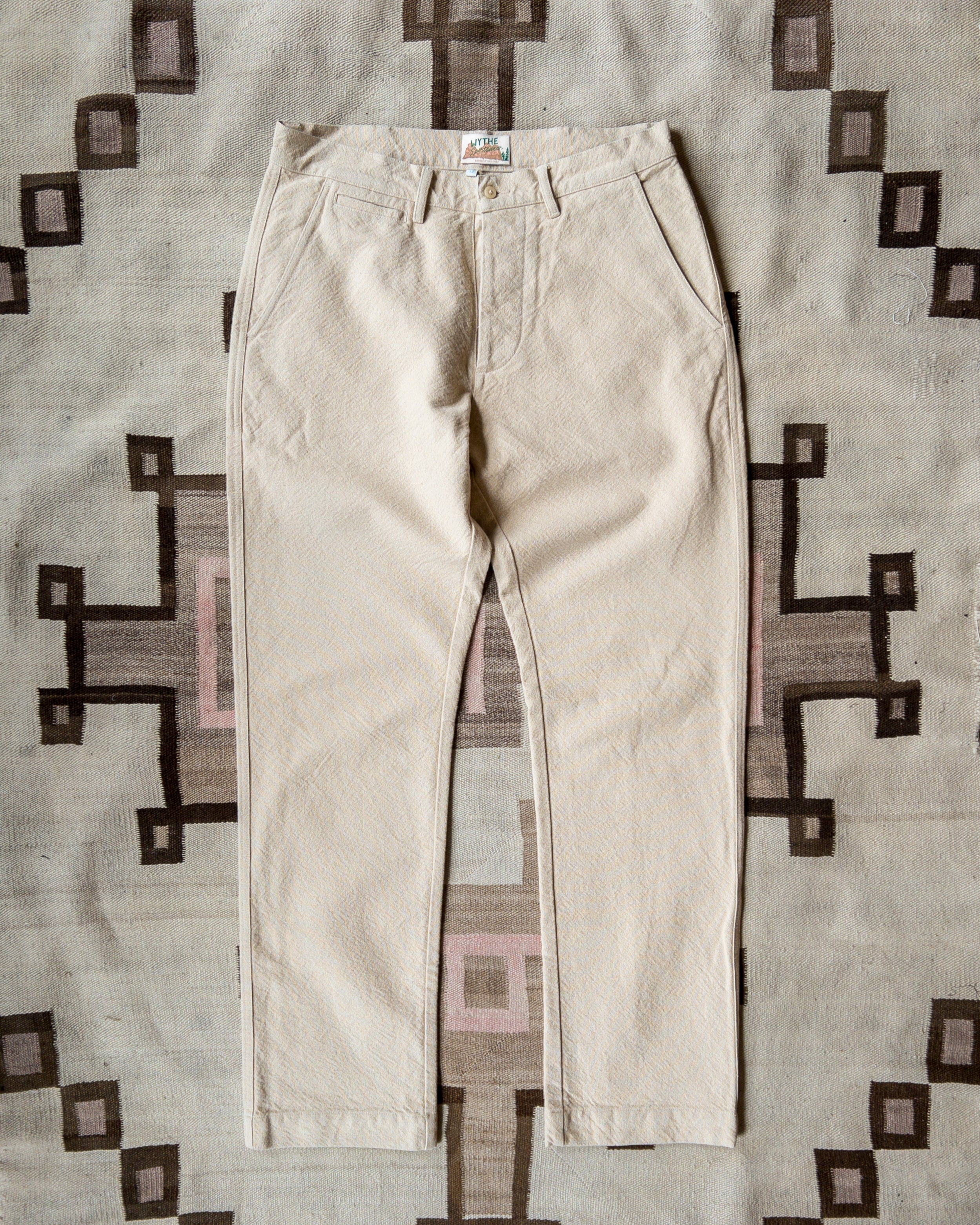 Rustic Plainweave Flat Front Chino