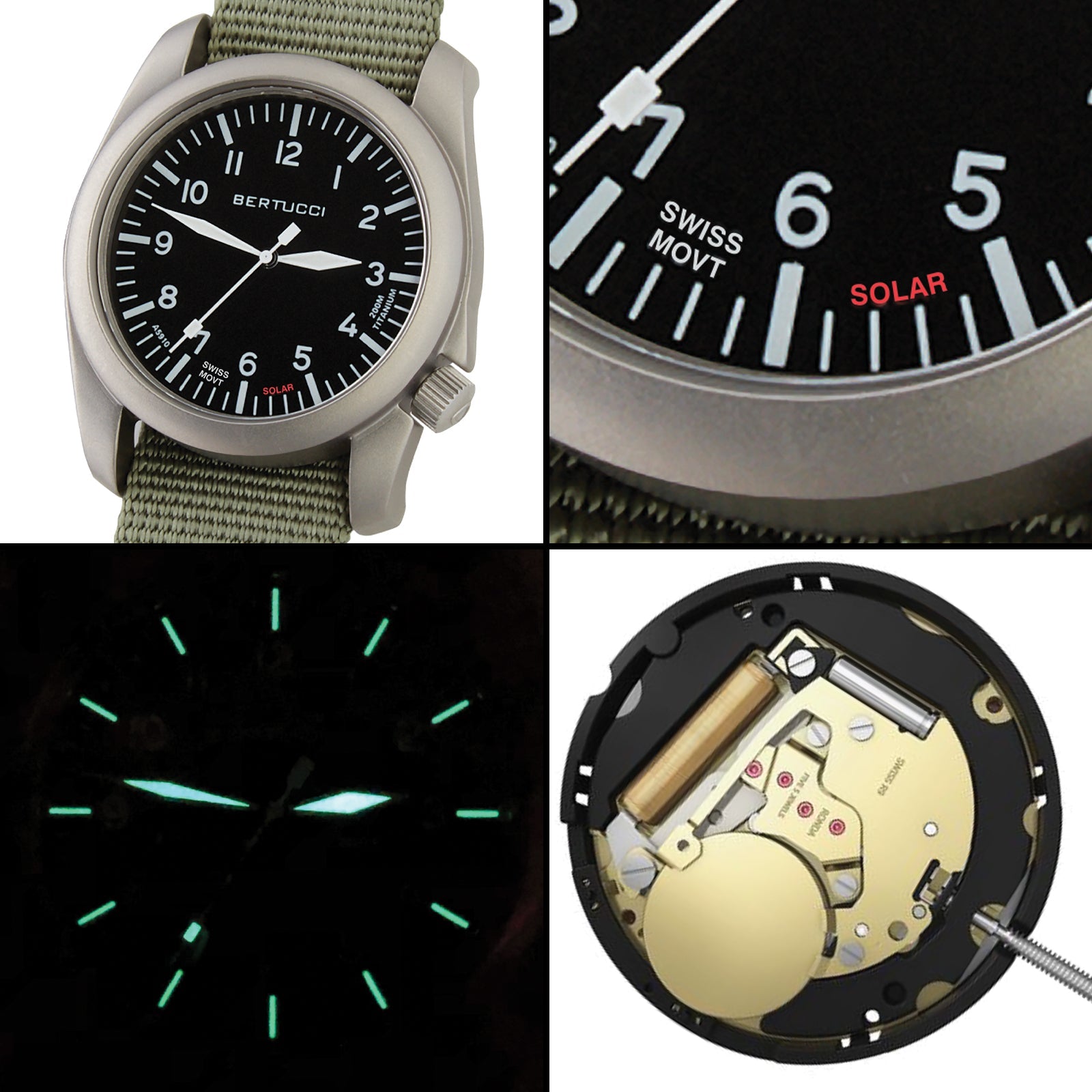 #13908 A-4TS AERO™ Solar - Nut Brown Horween® Heritage Leather Band