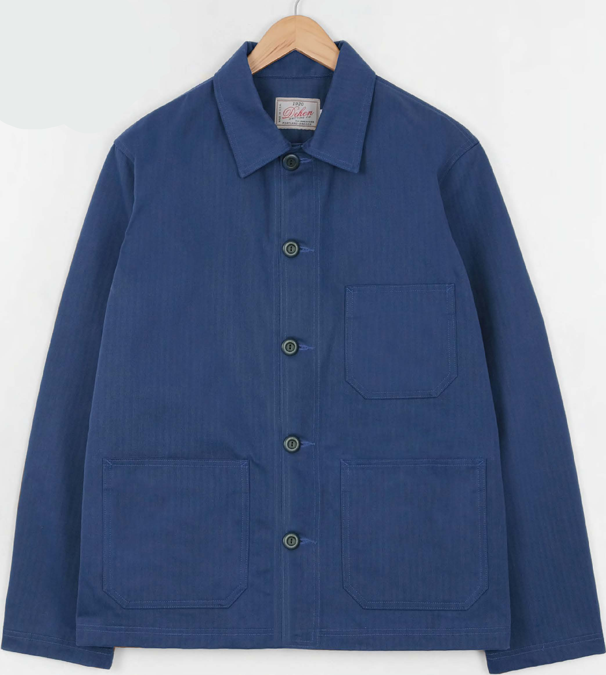 Woven Chore Coat - Mock Blue
