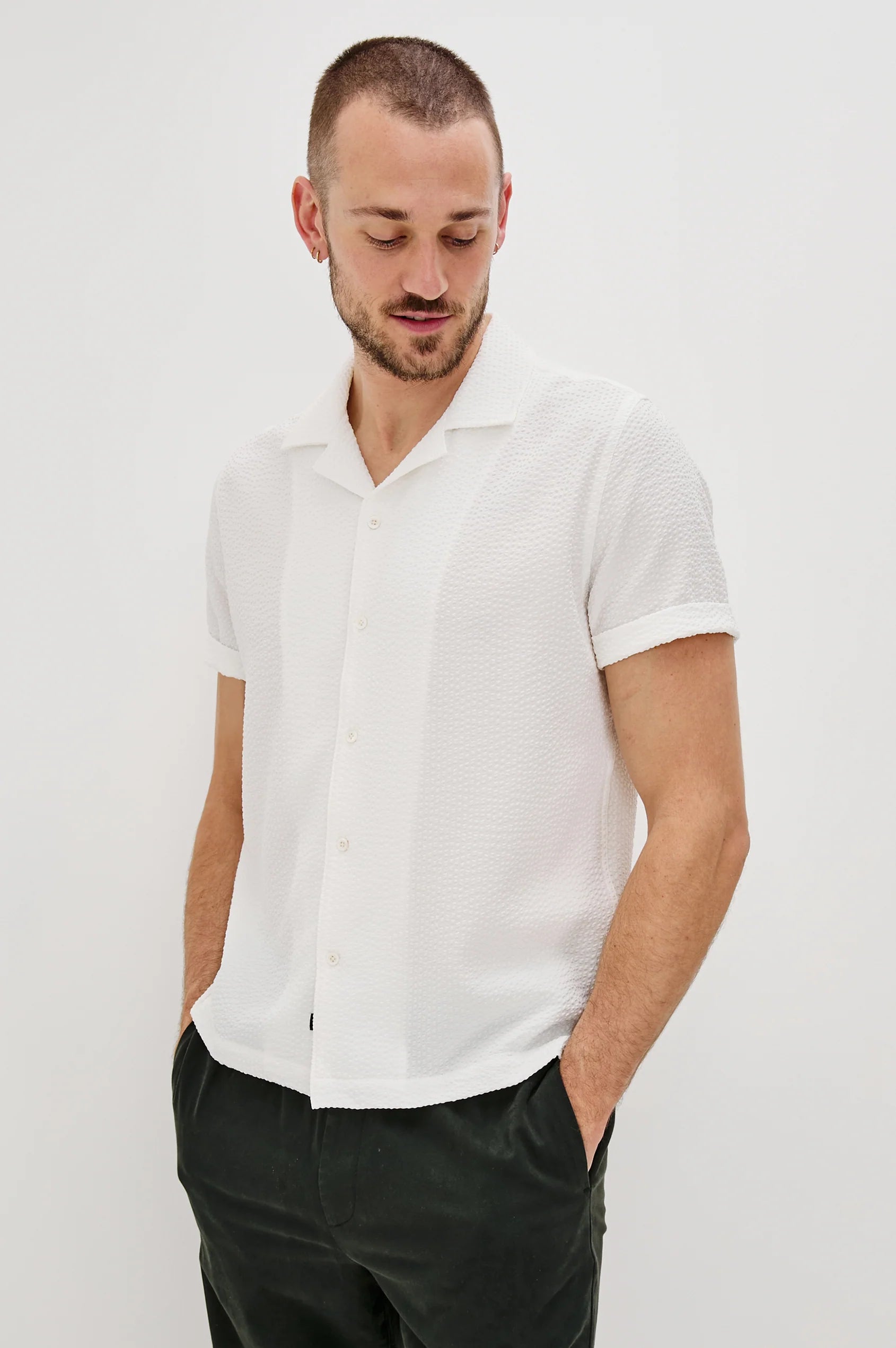 Amalfi Shirt - White Seersucker