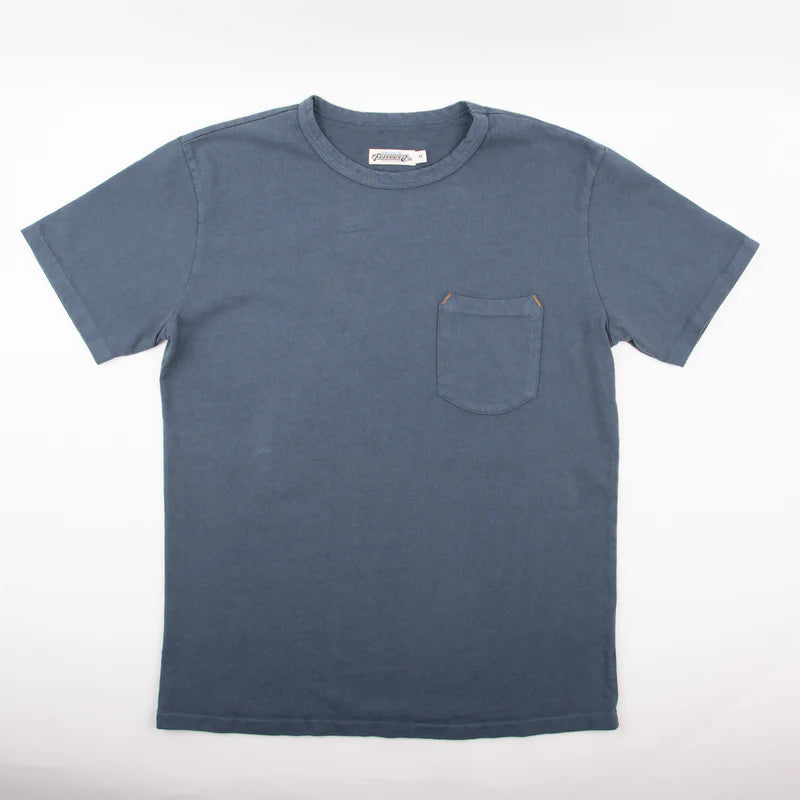 13 Ounce Pocket T Shirt-Faded Blue