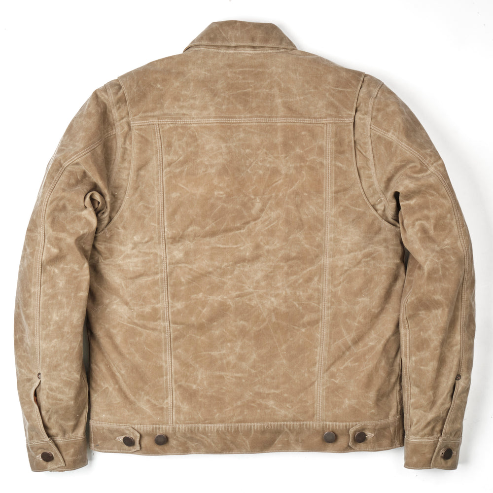 Riders Jacket Waxed Canvas Tobacco - Brown Interior