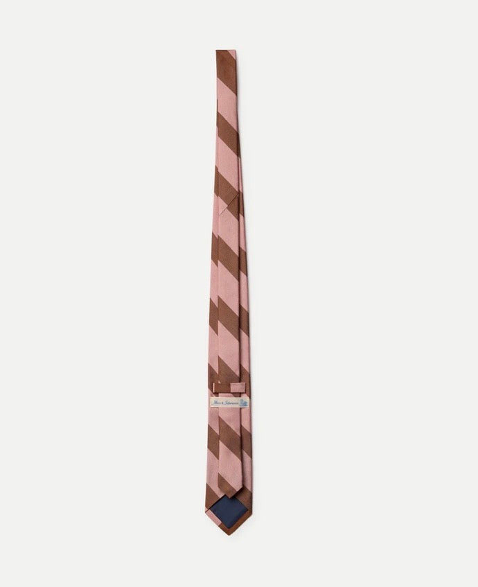 Silk Tie – Swan Drift - Rosewood