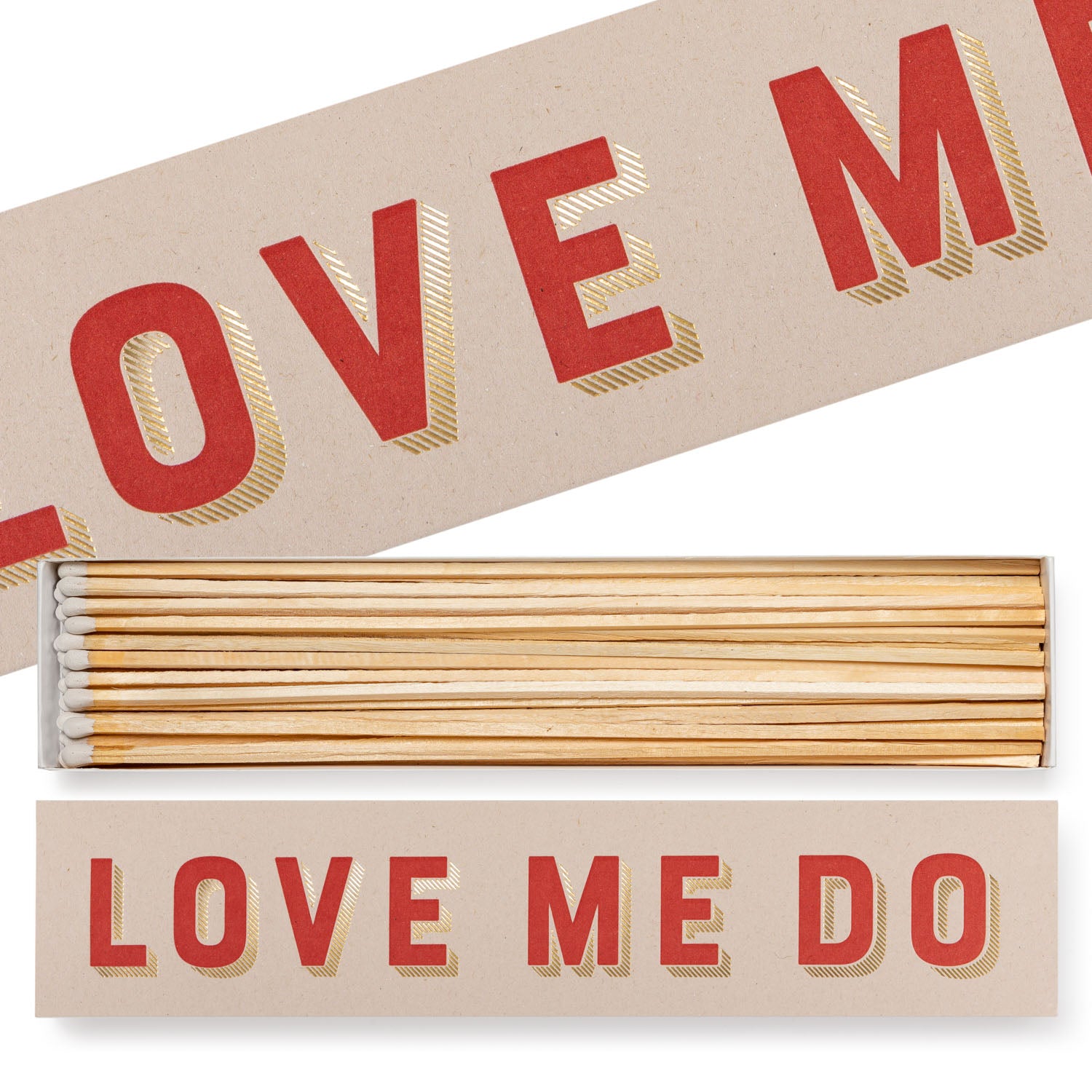 Love Me Do Wooden Matches