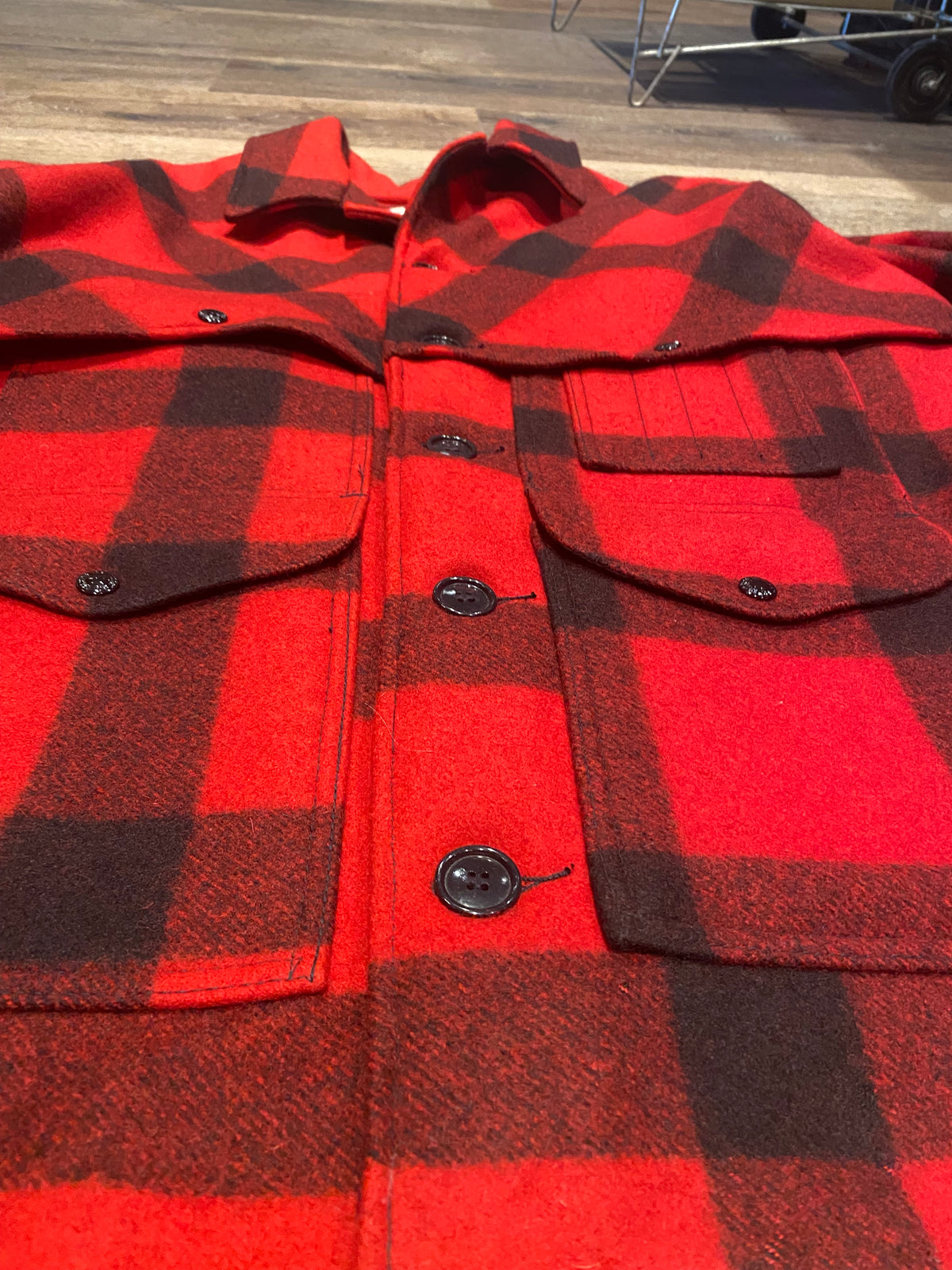 Vintage Filson Double Mackinaw Wool Buffalo Plaid Cruiser Jacket (46)