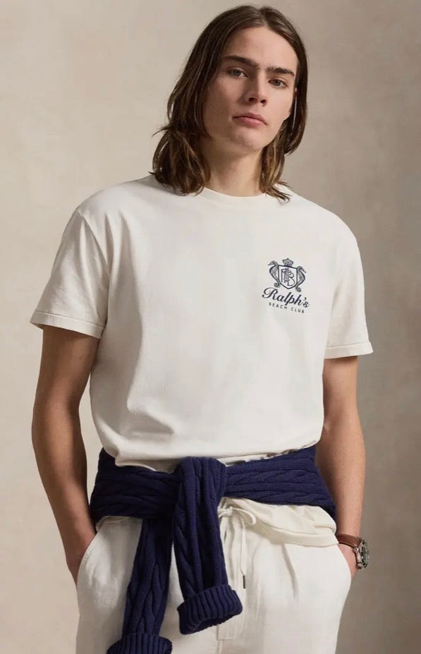 Classic Fit Beach Club Cotton Graphic T-Shirt
