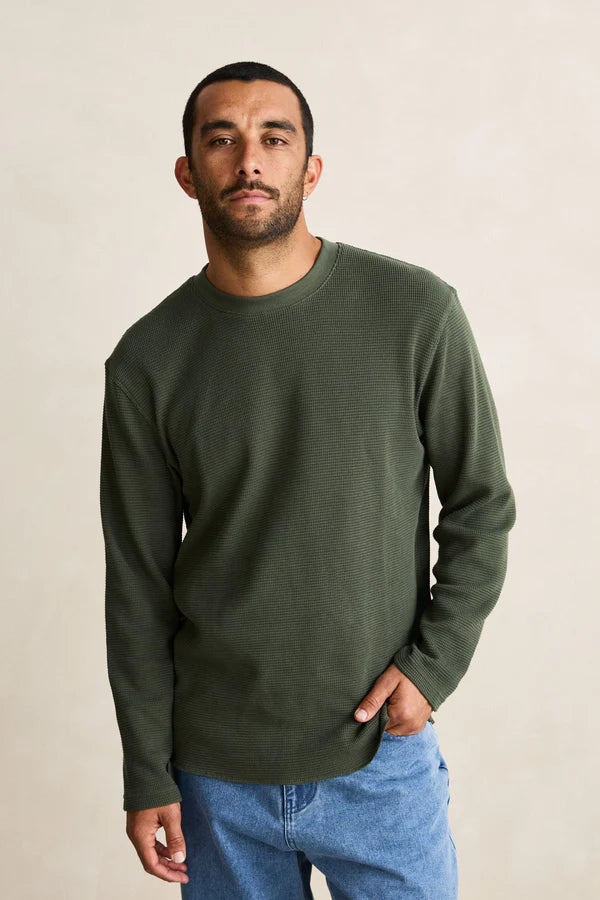 Classic Waffle Knit - Forest Green