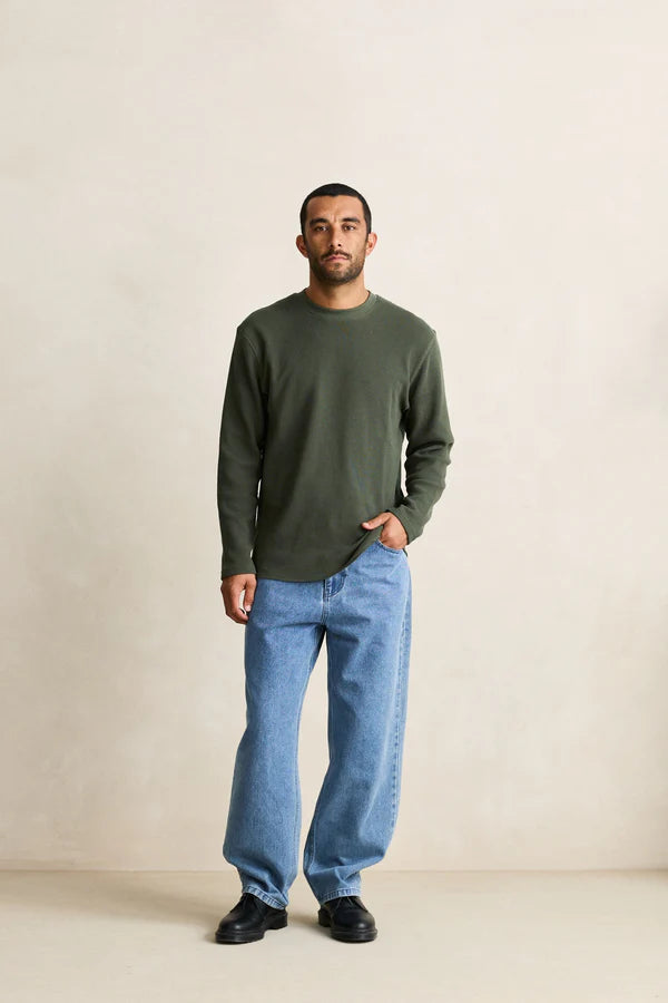 Classic Waffle Knit - Forest Green