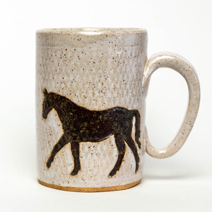 Brown Horse White 14 oz Mug