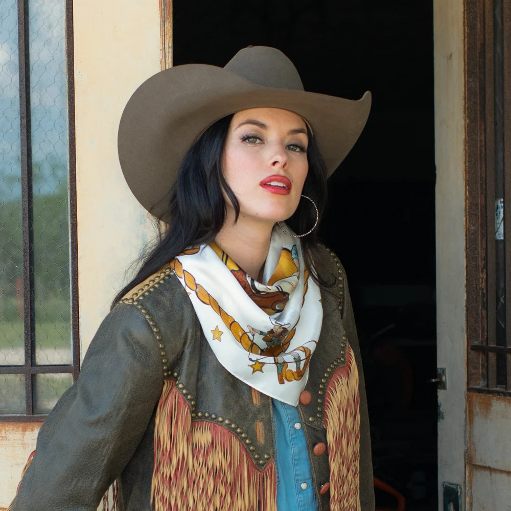 ALWAYS SADDLE YOUR OWN HORSE - LONG TALL SCARF - Off White