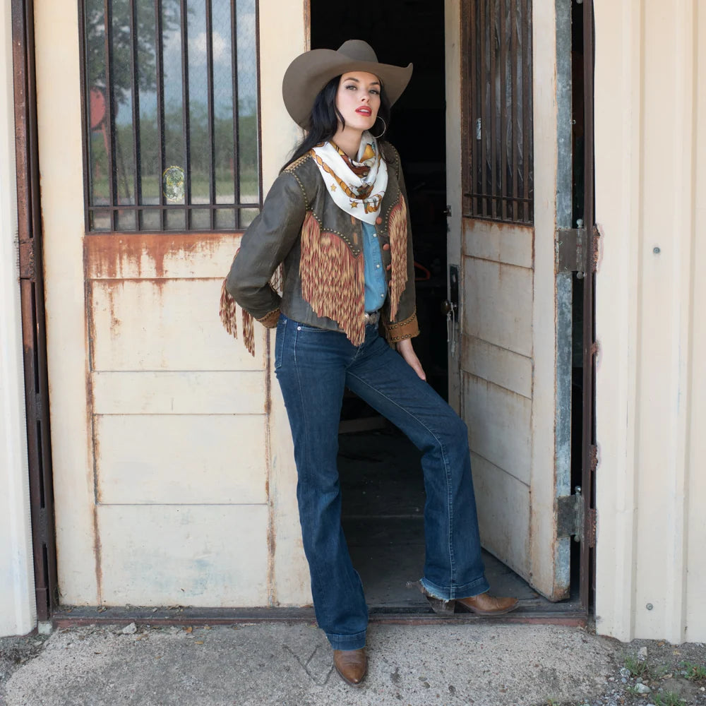 ALWAYS SADDLE YOUR OWN HORSE - LONG TALL SCARF - Off White