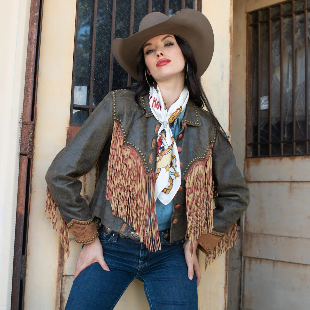 ALWAYS SADDLE YOUR OWN HORSE - LONG TALL SCARF - Off White
