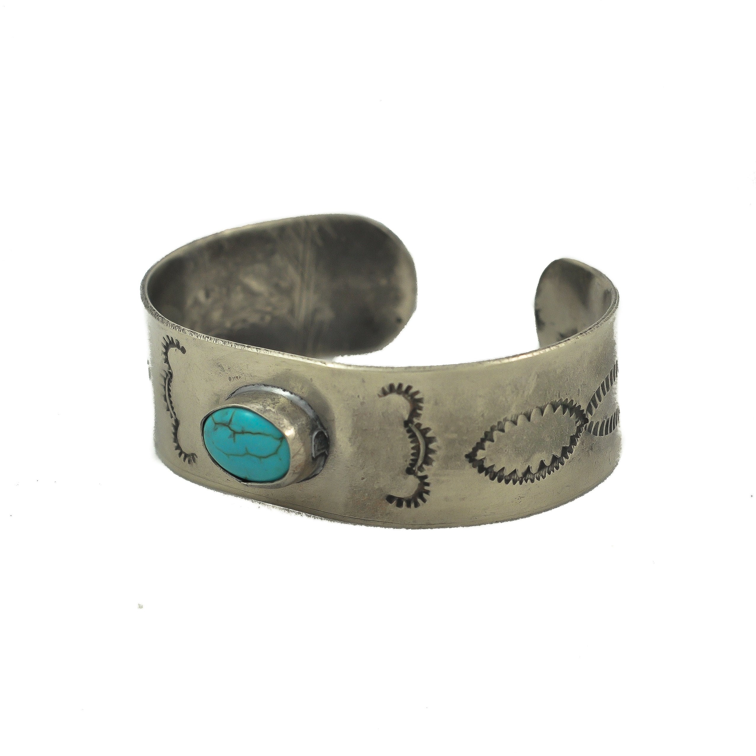 WJA-084-04-SM CLOUD STAMPING W- 1 STONE BRACELET-SMALL