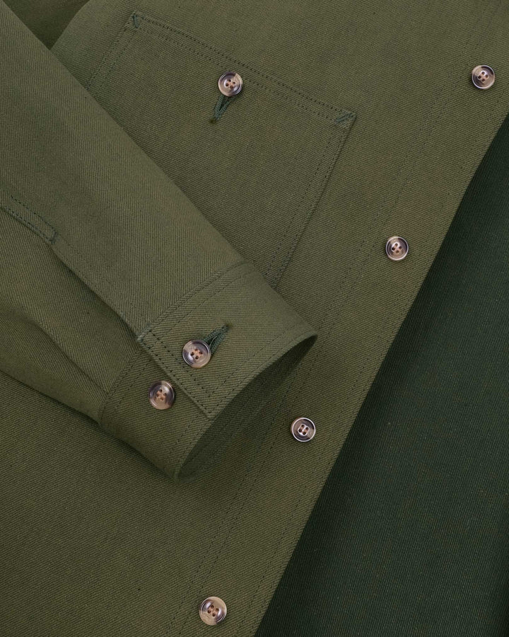 Selvedge Overshirt - Olive Selvedge Denim