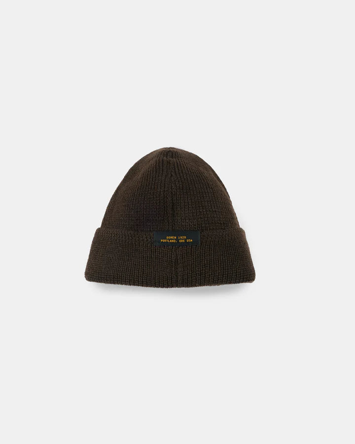 Wool Knit Watch Cap - Brown