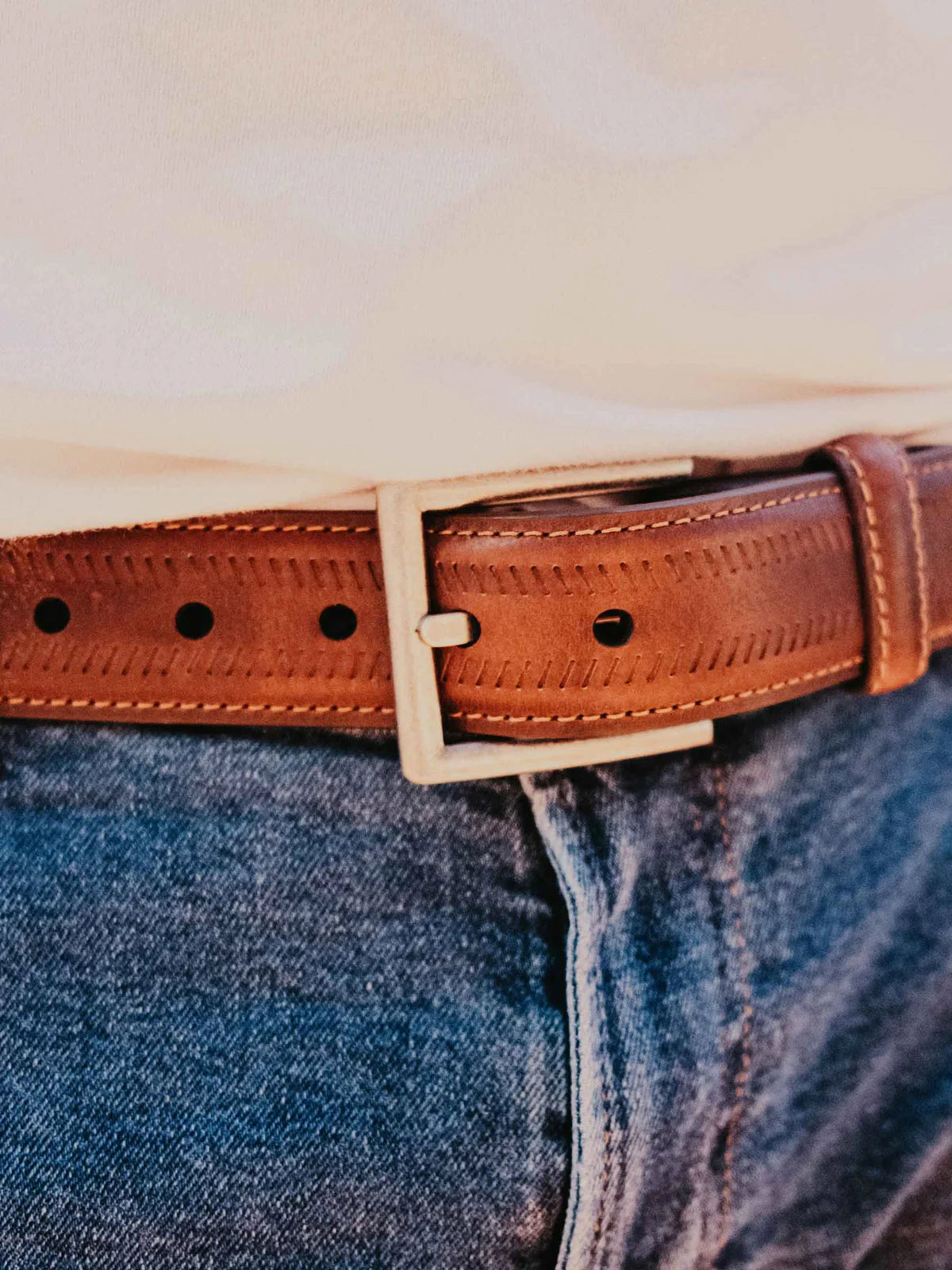 Vintage Bison Driggs Leather Belt