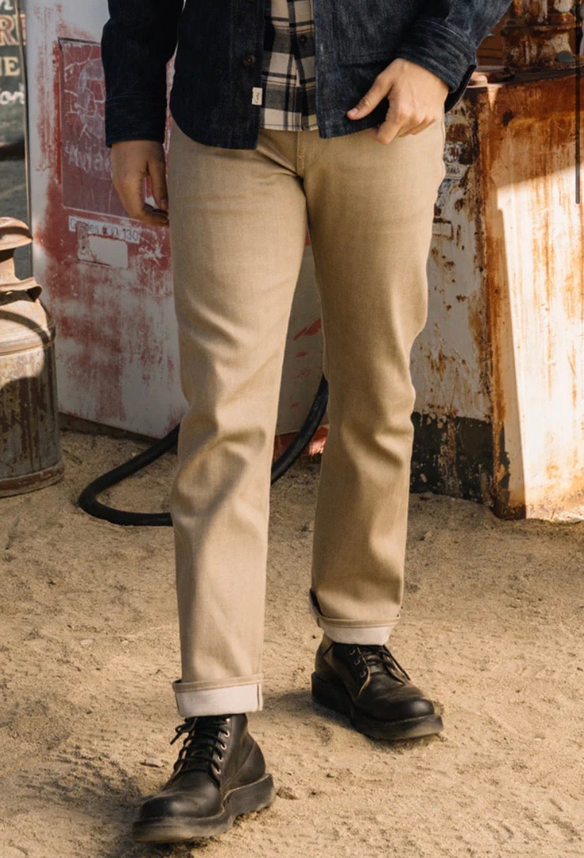 The Hammer Straight - Army Beige Raw 14oz Selvedge