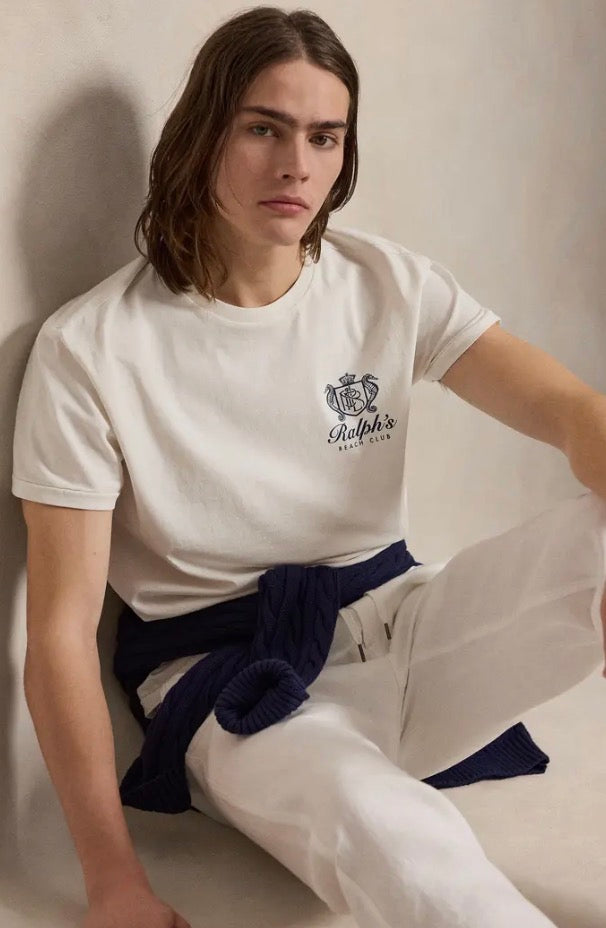 Classic Fit Beach Club Cotton Graphic T-Shirt