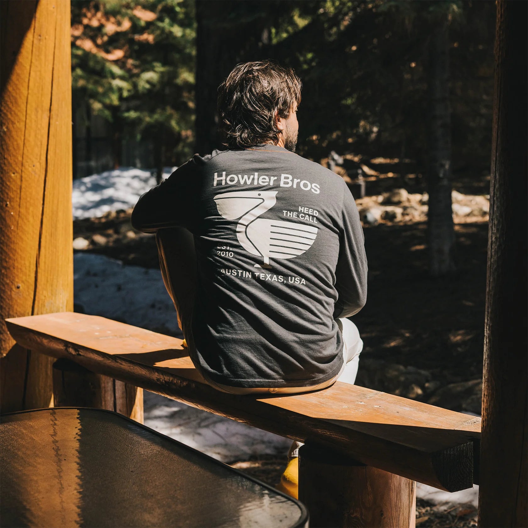 Pelican Postage Longsleeve T-Shirt - Antique Black