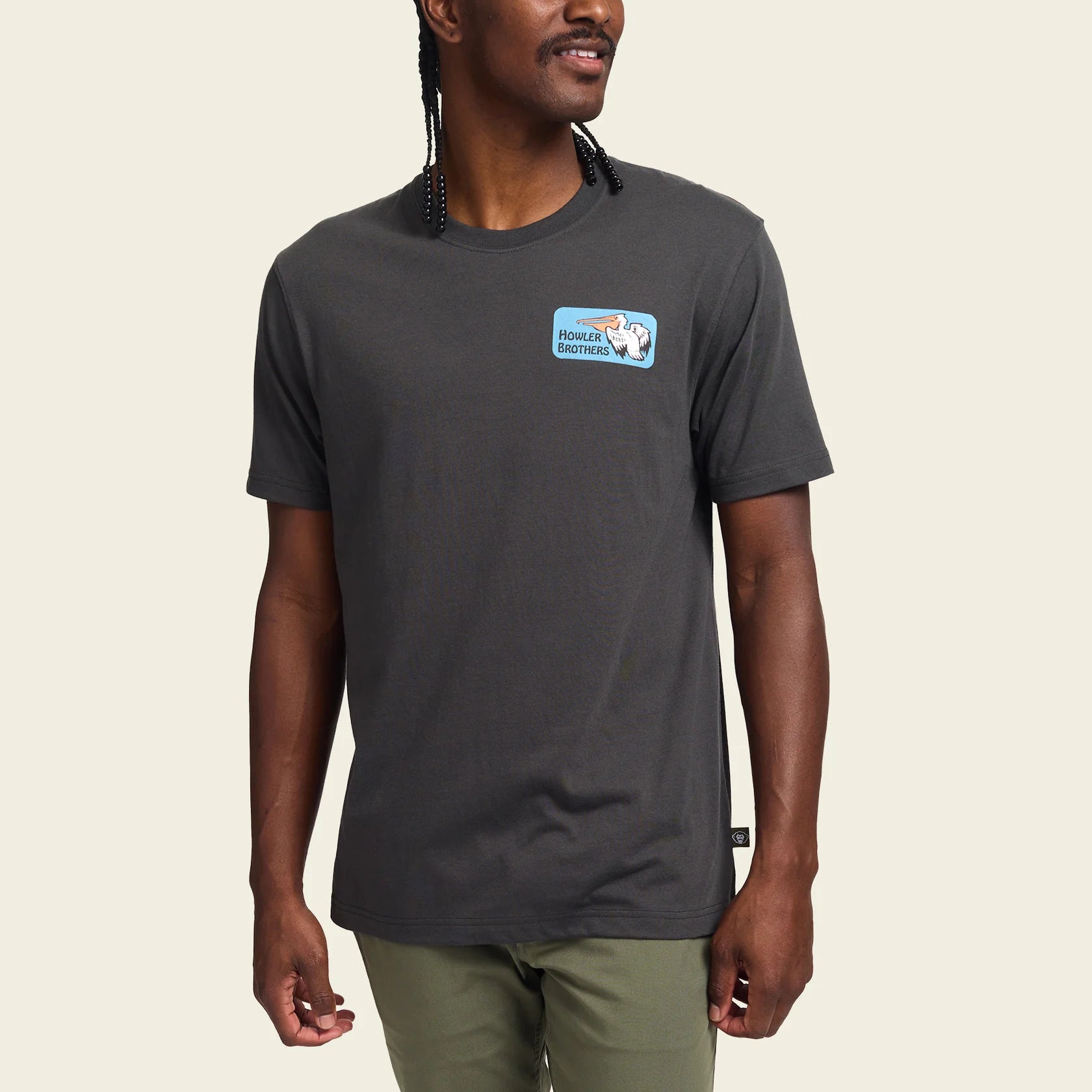 Pelican Badge T-Shirt - Antique Black