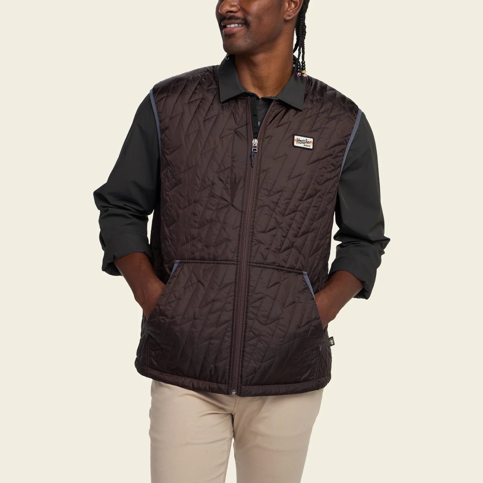 Voltage Quilted Vest - Bark