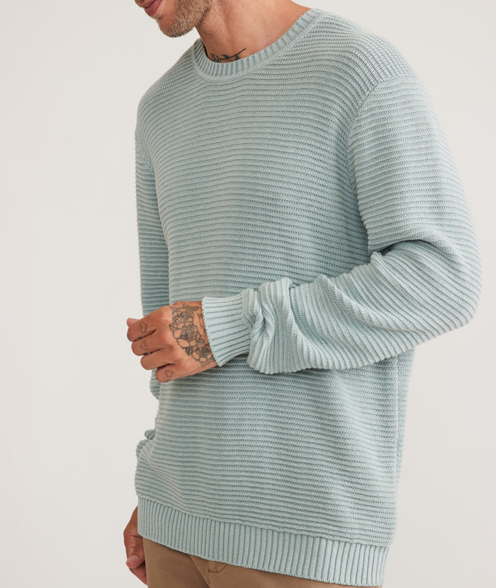 Garment Dye Crew Sweater in Slate