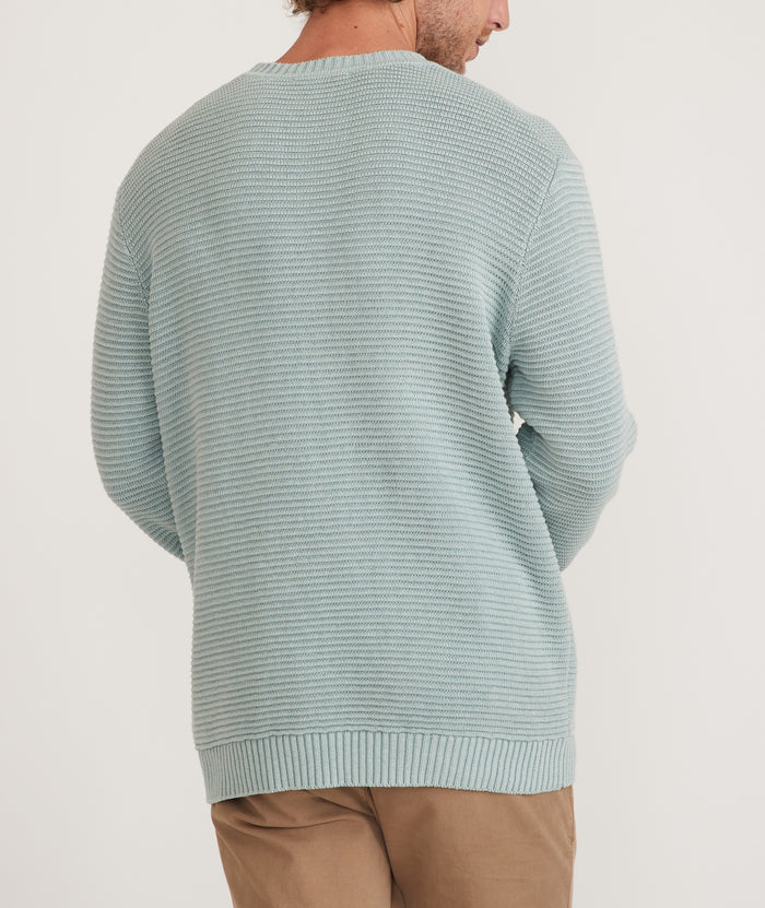 Garment Dye Crew Sweater in Slate
